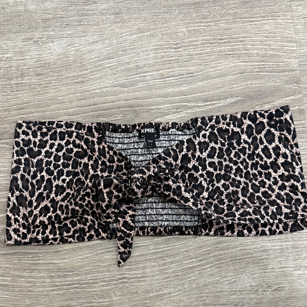 Express Leopard Print Tube Top